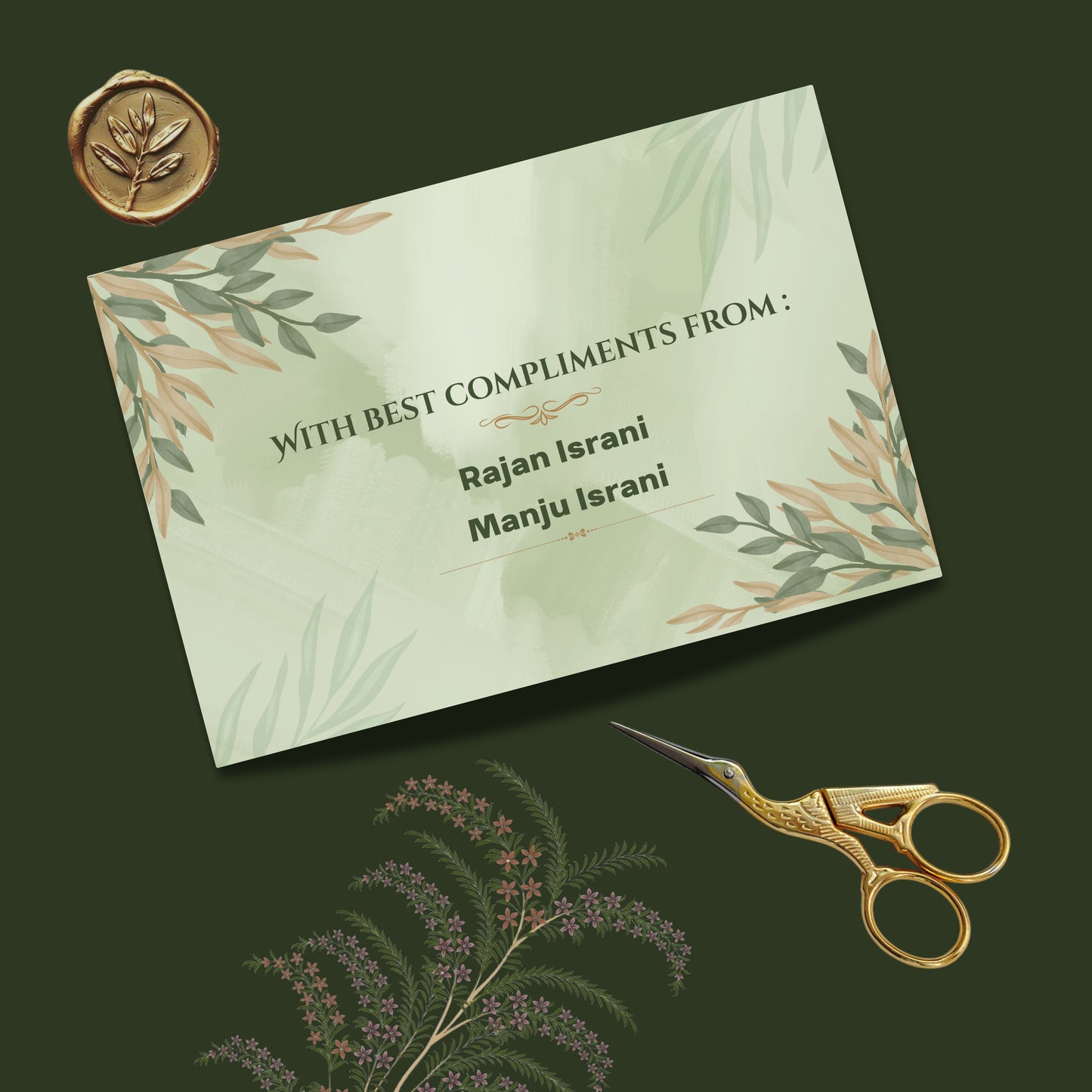 Personalized Customized Simple & Elegant Theme Designer Pocket Shagun Cover