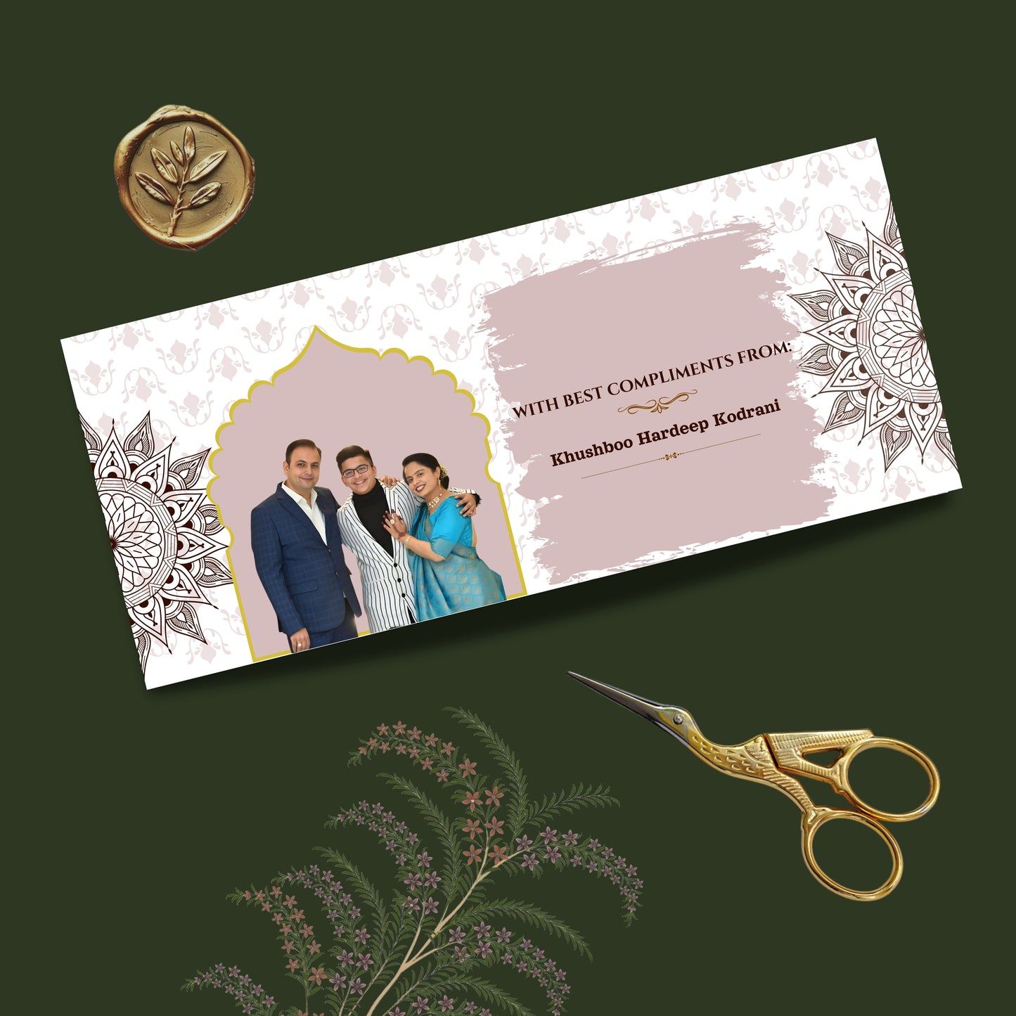 Personalized Customized Mandala Theme Designer Shagun Cover