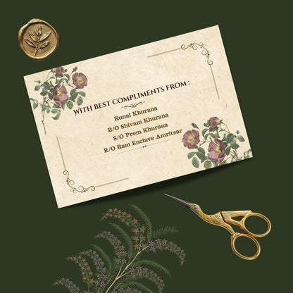 Personalized Customized  Water Color Theme Designer Pocket Shagun Cover