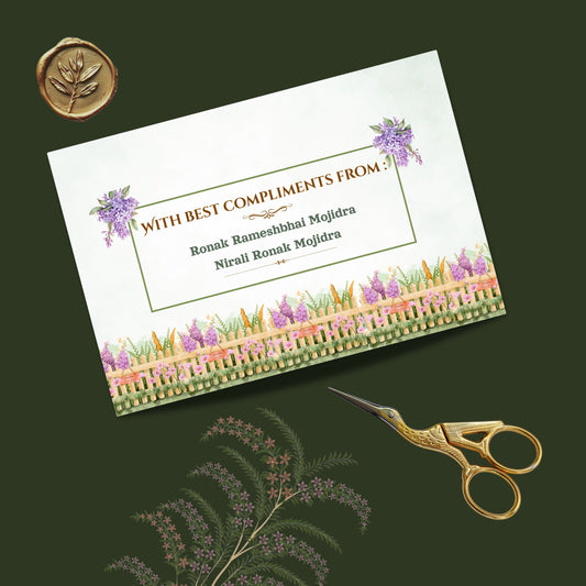 Personalized Customized Floral & Elegant Theme Designer Pocket Shagun Cover