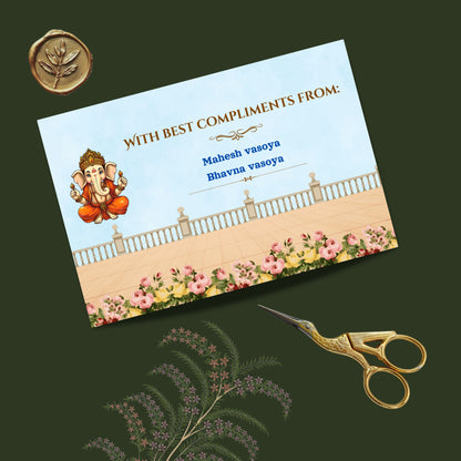 Personalized Customized Ganeshji Theme Designer Pocket Shagun Cover