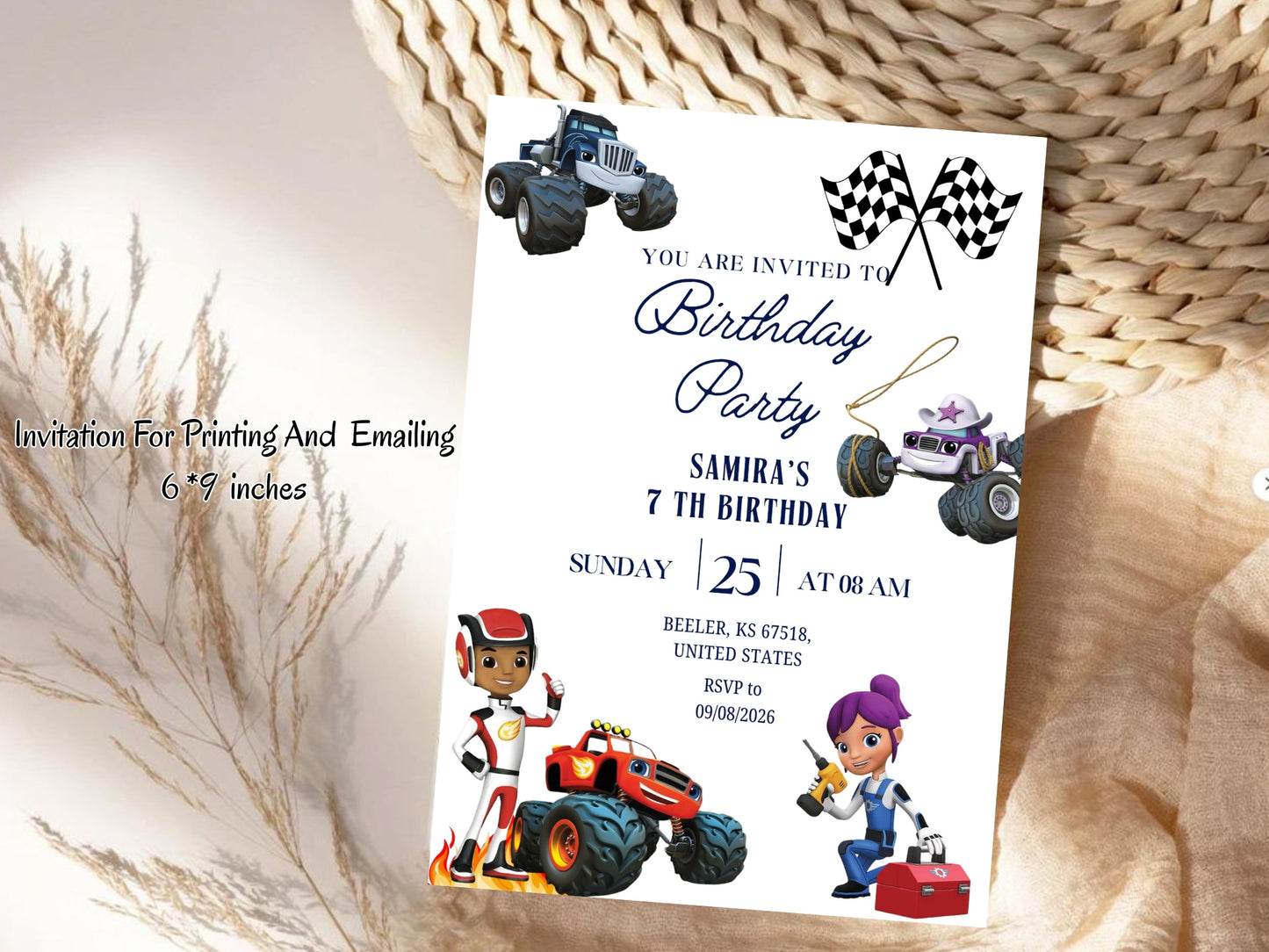 Architect Theme Birthday Invitation Card – Editable Printable Construction Party Invite – Modern Birthday Invitation