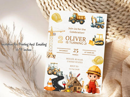 Architecture Theme Birthday Invitation Card – Creative & Stylish Party Invite