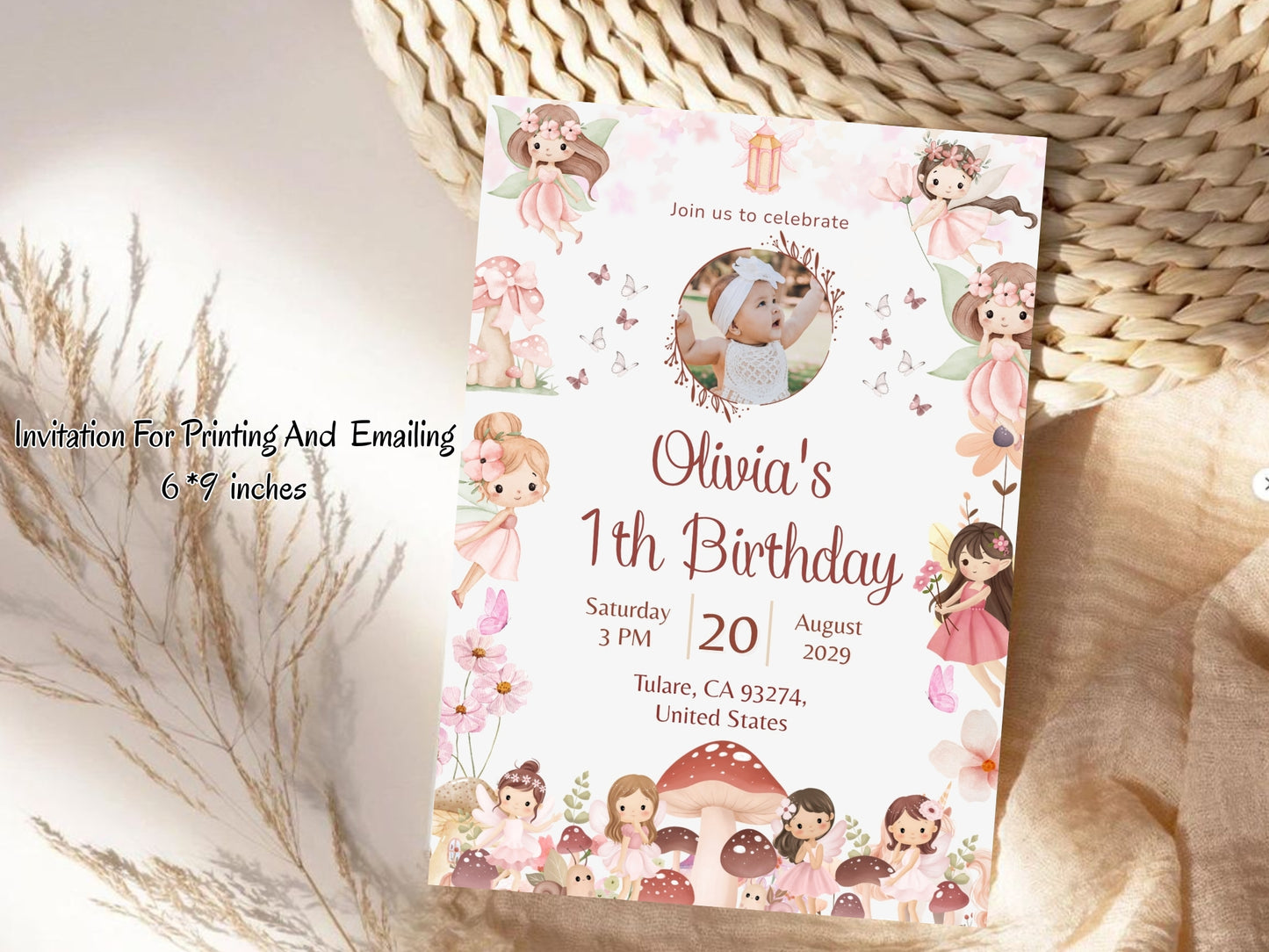 Baby Doll Theme Birthday Invitation Card | Cute & Custom Baby Birthday Invite