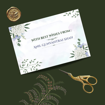 Personalized Customized Simple & Floral Theme Designer Pocket Shagun Cover