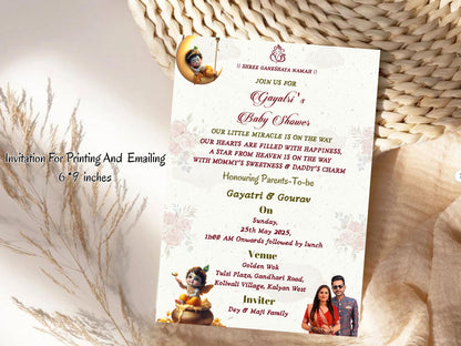 Simple Elegant Baby Shower Card Design | Stylish & Minimal Invitation