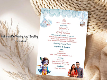 Cute Baby Shower Invitation Card Design | Adorable & Elegant Invite