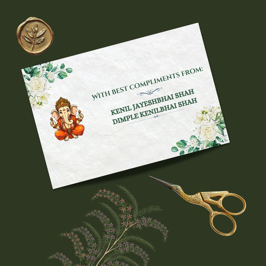 Personalized Customized Ganeshji Theme Designer Pocket Shagun Cover