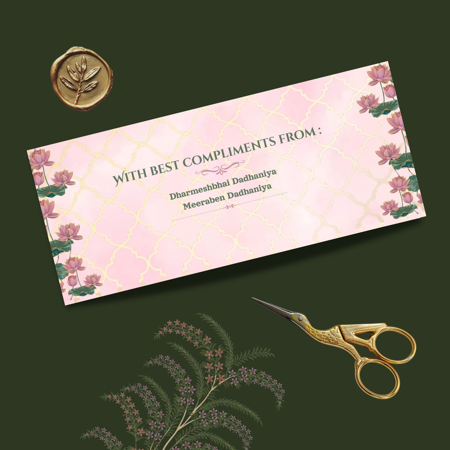 Pink Elegant Shagun Cover – Luxury Wedding Money Envelope for Shadi & Festive Gifting