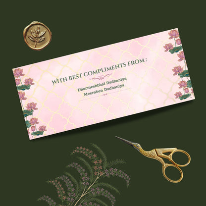 Pink Elegant Shagun Cover – Luxury Wedding Money Envelope for Shadi & Festive Gifting