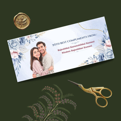 Personalized Customized Floral & Elegent Theme Designer Shagun Cover