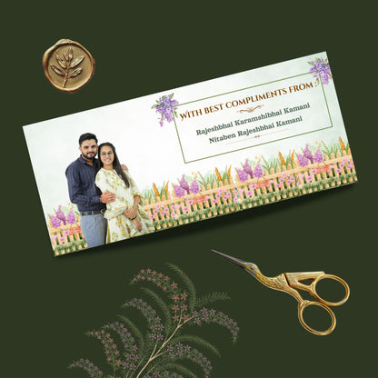 Personalized Customized Floral Theme Designer Shagun Cover