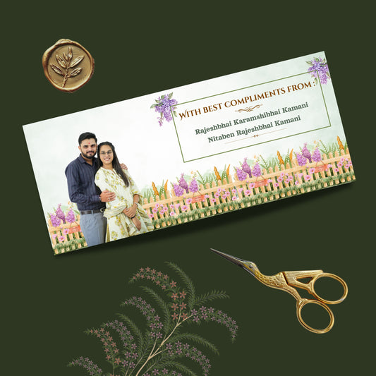 Personalized Customized Floral Theme Designer Shagun Cover