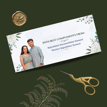 Personalized Customized Floral & Elegant Theme Designer Shagun Cover