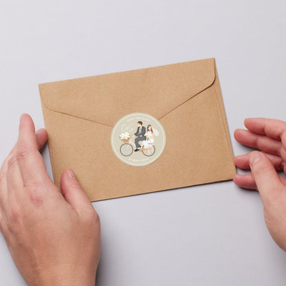 Elegant Simple Wedding Sticker Design | Luxury Custom Wedding Logo Sticker | Bridal Favor & Premium Packaging Label