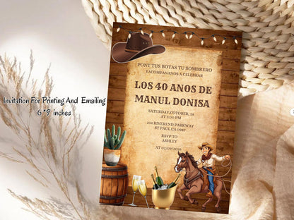 Wooden Theme Birthday Invitation Card – Rustic & Elegant Party Invite