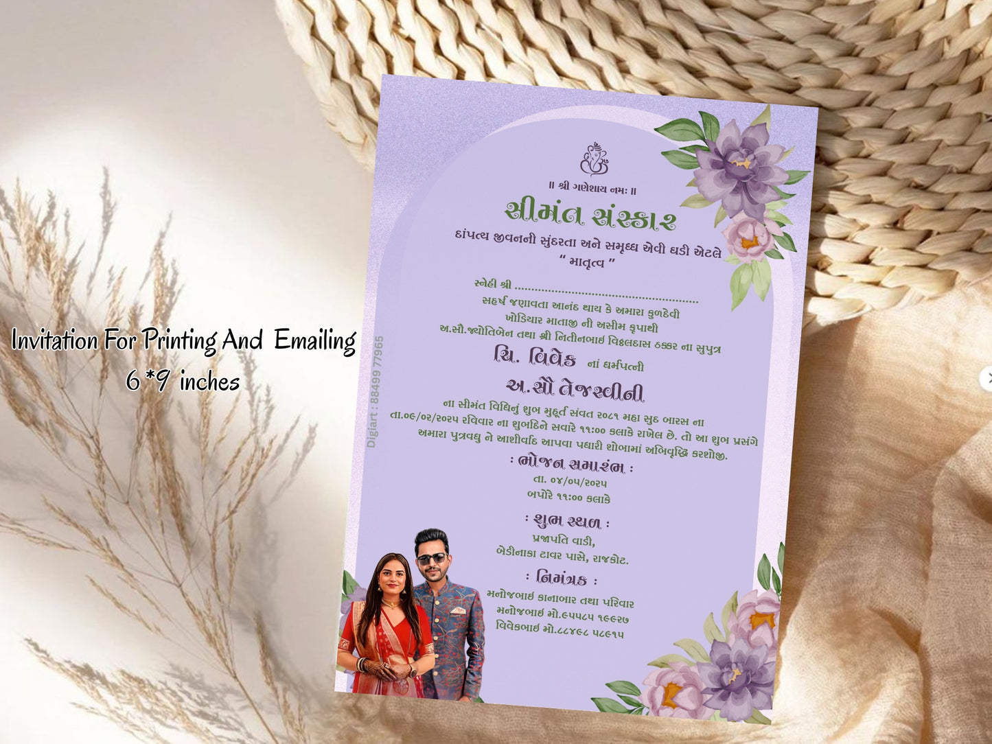 Elegant Floral Baby Shower Invitation Template | Editable Boho Pink Flower Baby Shower Invite | Instant Download Digital Card