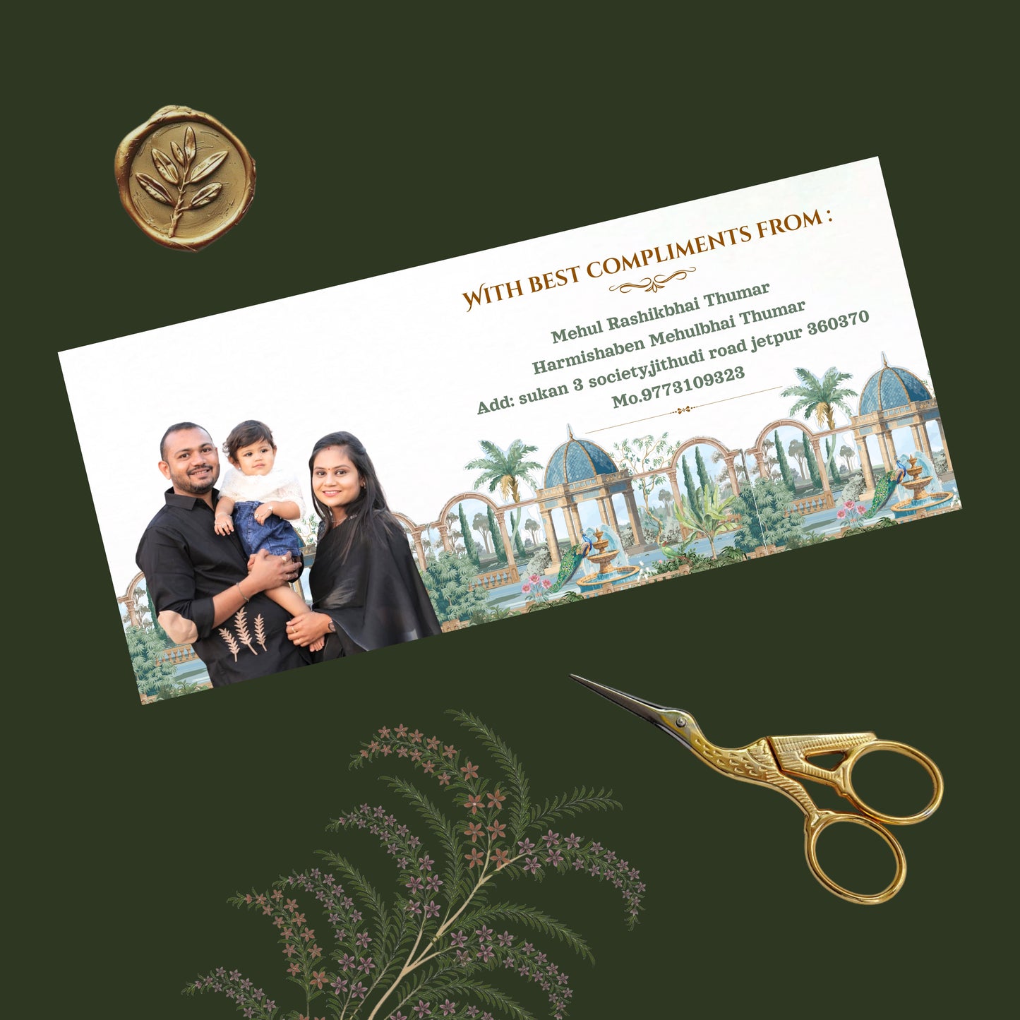 Personalized Customized Royal Theme Designer Shagun Cover