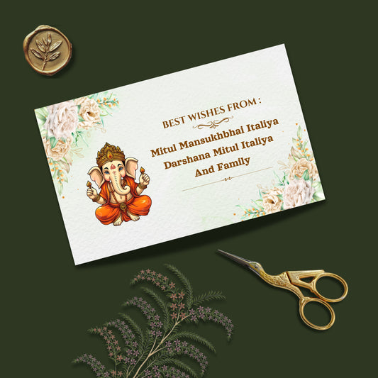 Personalized Customized Floral Theme Designer Pocket Shagun Cover