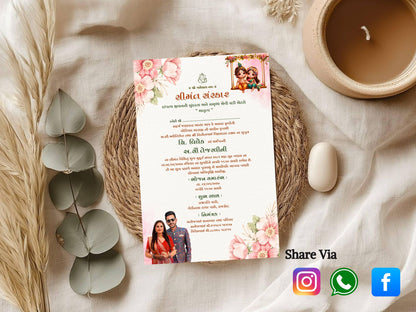 Elegant Floral Baby Shower Card – Luxury Flower Celebration Greeting