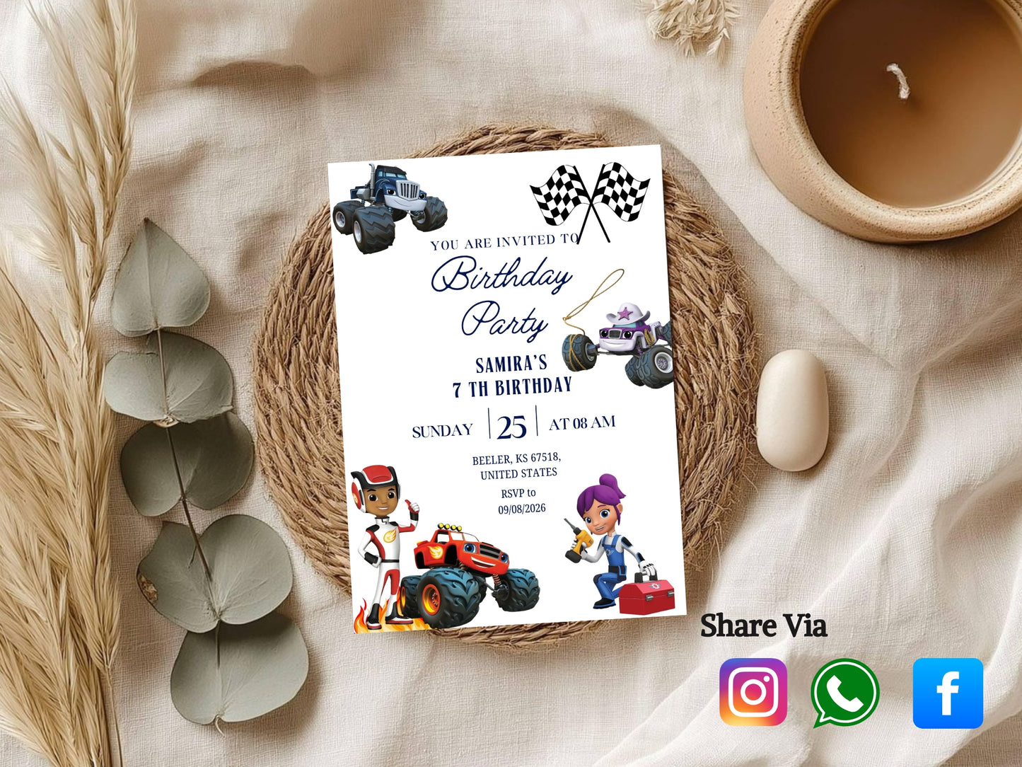 Architect Theme Birthday Invitation Card – Editable Printable Construction Party Invite – Modern Birthday Invitation