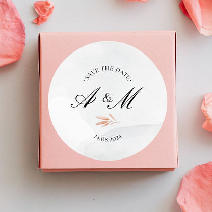 Simple Elegant Sticker Design | Minimal Custom Logo Sticker | Luxury Packaging Label for Small Business & Events