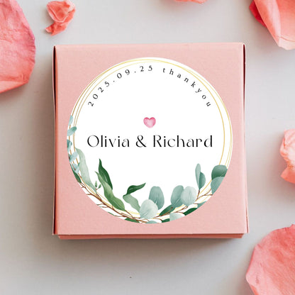 Simple Elegant Theme Sticker Design | Minimal Luxury Custom Logo Sticker | Wedding Favor, Business Packaging Label