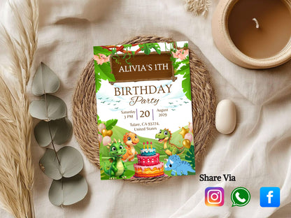 Jungle Theme Birthday Invitation Card – Cute & Fun Animal Party Invite