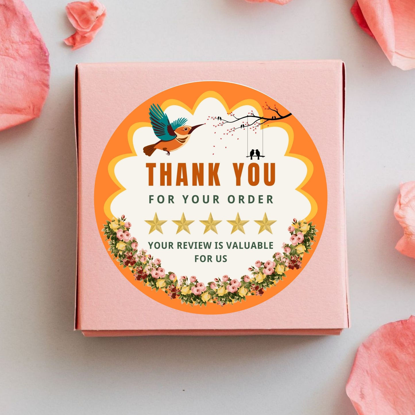 Beautiful Floral Vinyl Sticker – Elegant Botanical Aesthetic stickers