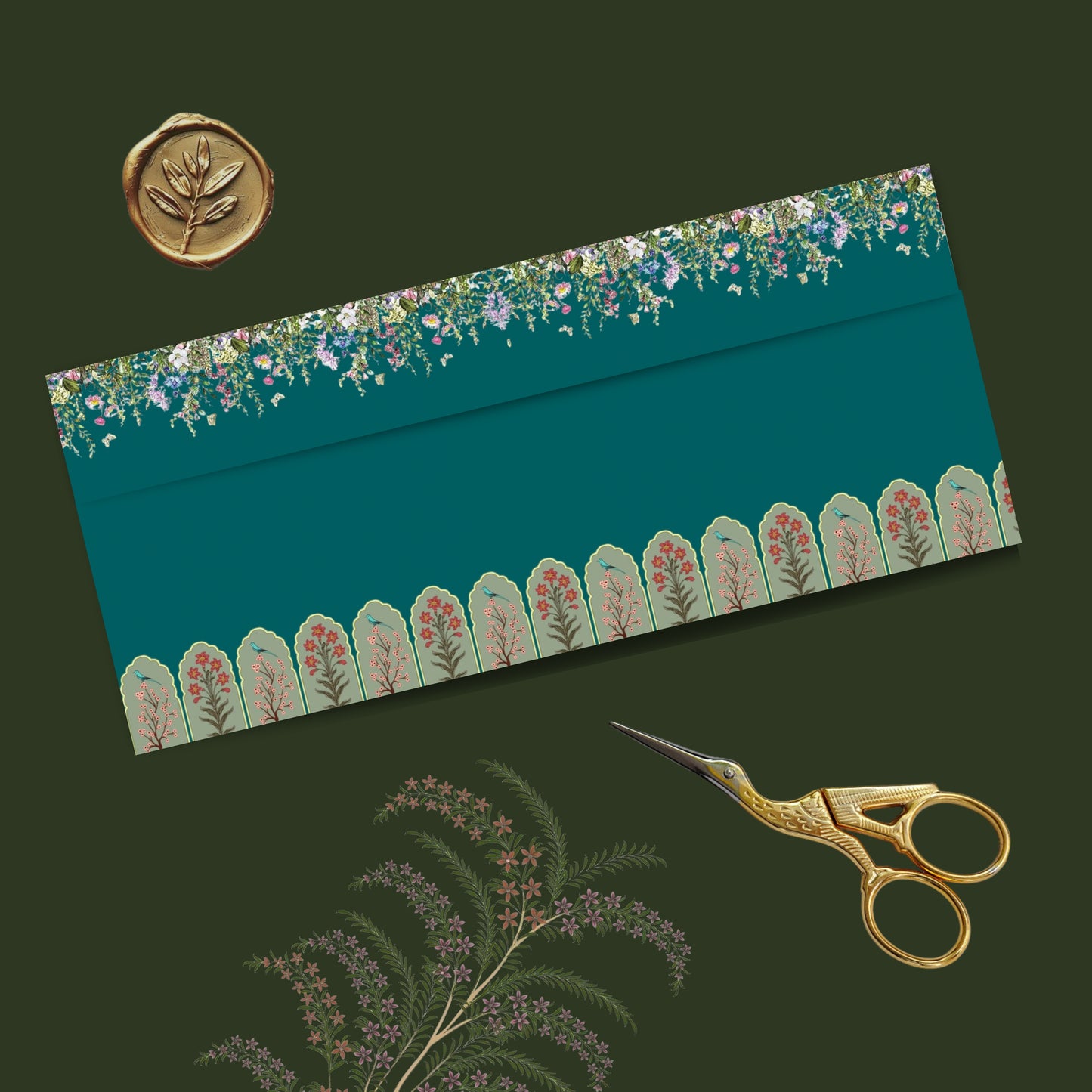 Royal Floral Elegant Shagun Cover – Luxury Wedding Money Envelope for Shadi & Festive Gifting