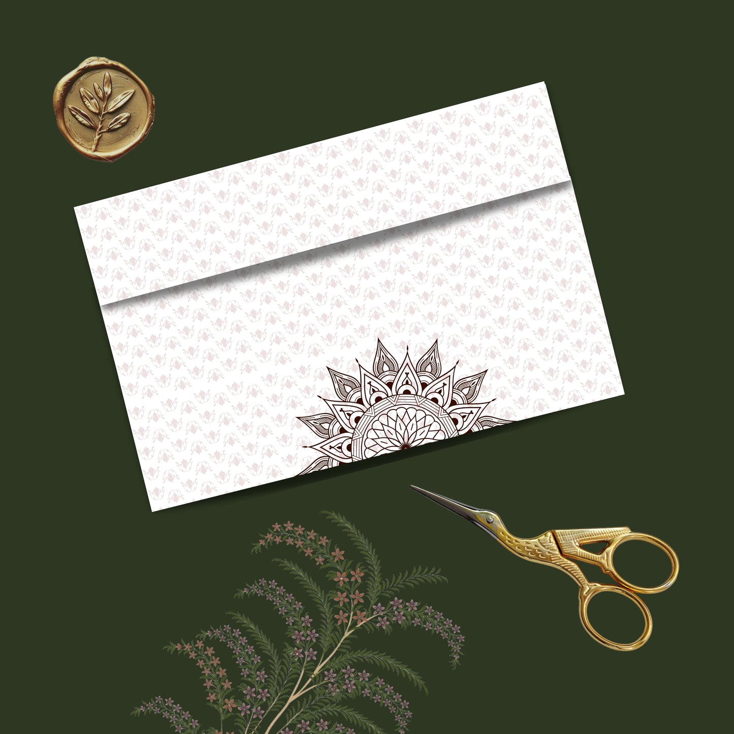 Personalized Customized Mandala Theme Designer Pocket Shagun Cover