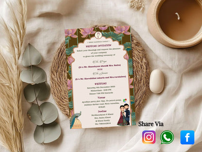 Royal Elegant Theme Baby Shower Card Invitation Design | Luxury Invite