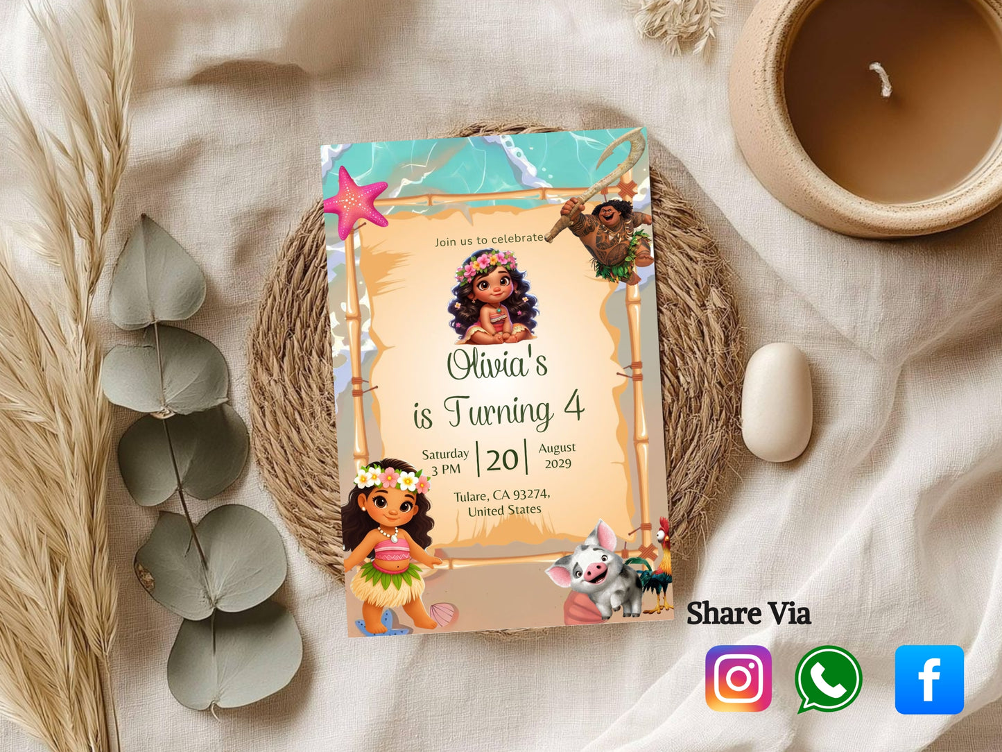 Ocean Theme Birthday Invitation | Under the Sea Digital Party Invite