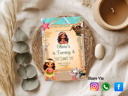 Ocean Theme Birthday Invitation | Under the Sea Digital Party Invite