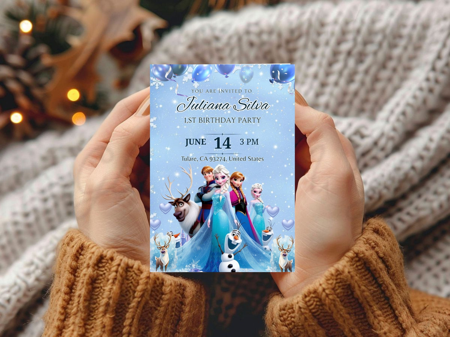Cinderella Theme Birthday Invitation Card – Editable Printable Princess Party Invite – Magical Birthday Invitation