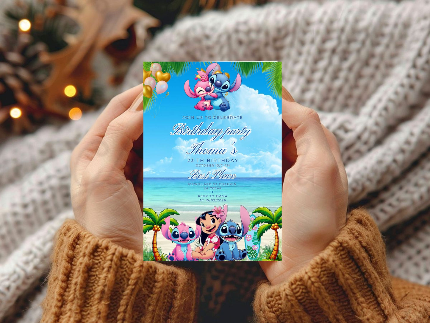 Ocean Cartoon Theme Birthday Invitation Card – Fun & Cute Underwater Party Invite