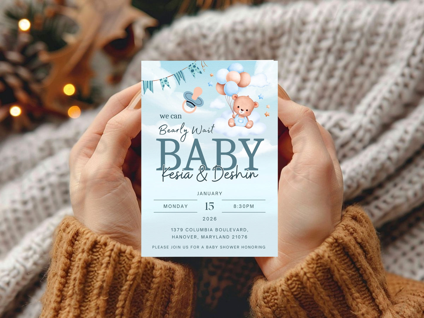 Minimal Theme Digital Invitation Card | Elegant Modern Editable Invite