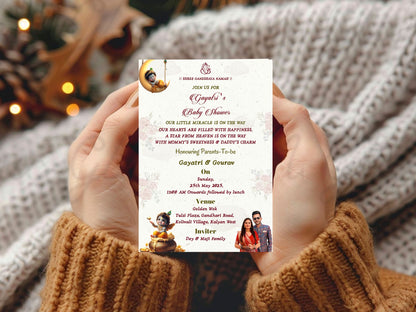 Simple Elegant Baby Shower Card Design | Stylish & Minimal Invitation