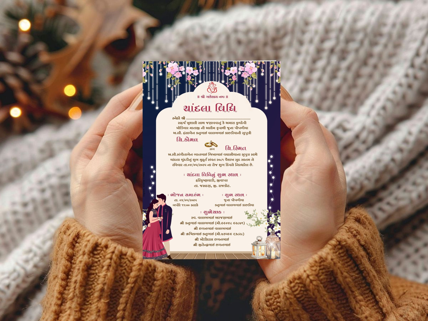 Royal Premium Chandla Vidhi Card – Luxury Ceremony Invitation