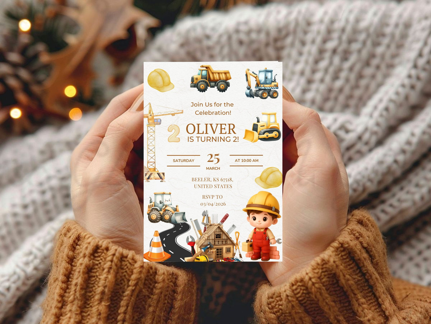 Architecture Theme Birthday Invitation Card – Creative & Stylish Party Invite