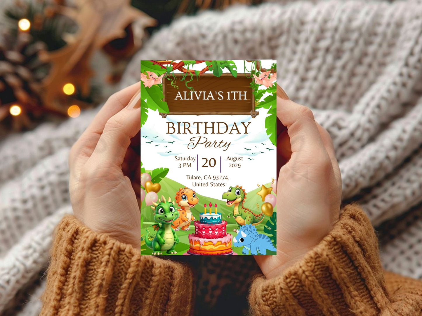 Jungle Theme Birthday Invitation Card – Cute & Fun Animal Party Invite