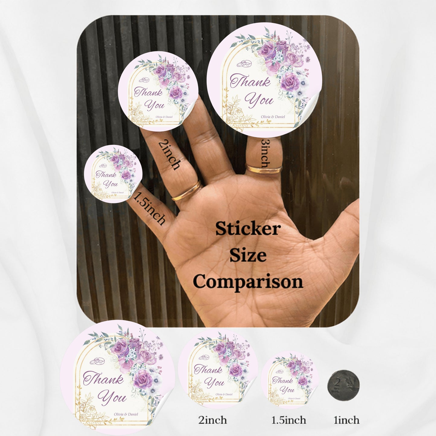 Royal Floral Theme Sticker Design | Luxury Gold Botanical Logo Sticker | Premium Wedding Favor & Business Packaging Label