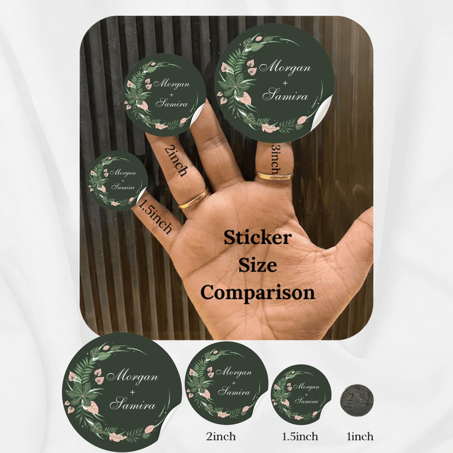 Simple Elegant Floral Sticker Design | Minimal Botanical Custom Logo Sticker | Wedding Favor & Premium Business Packaging Label