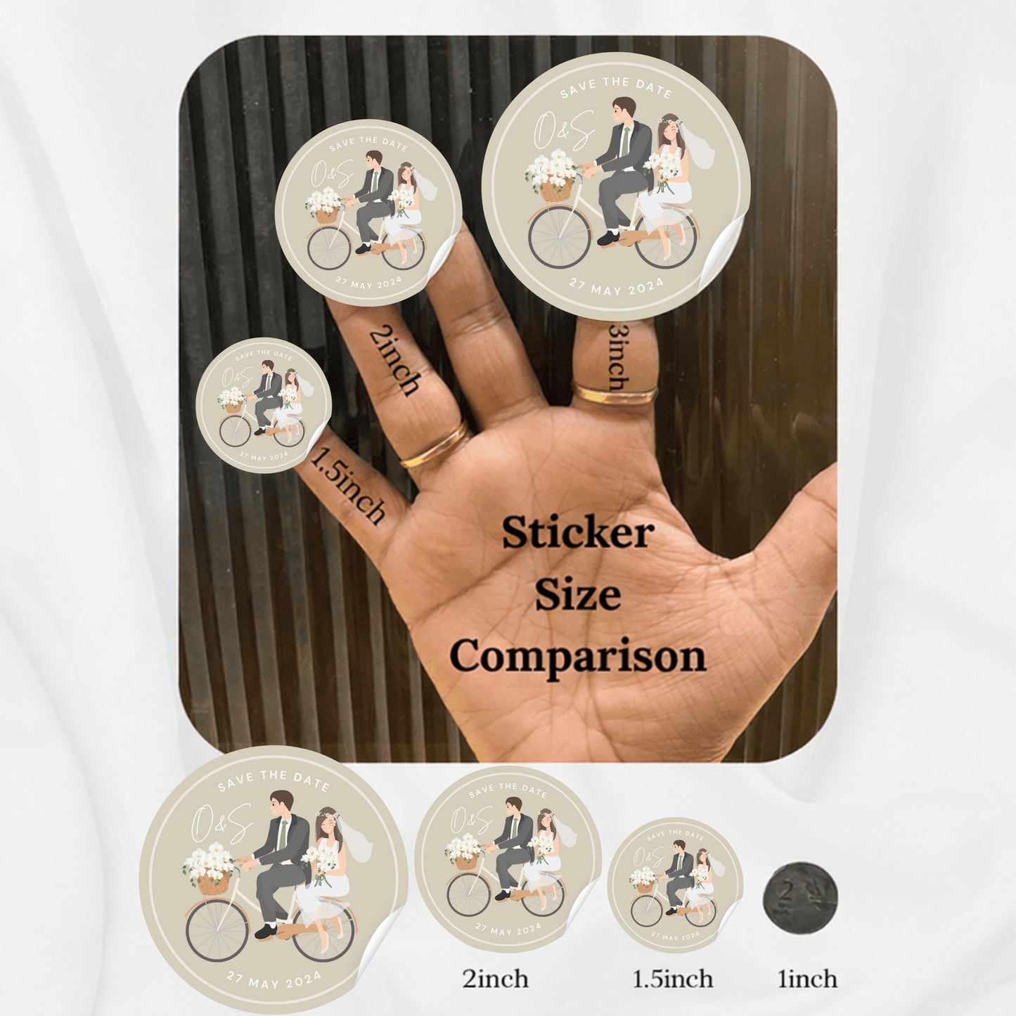 Elegant Simple Wedding Sticker Design | Luxury Custom Wedding Logo Sticker | Bridal Favor & Premium Packaging Label