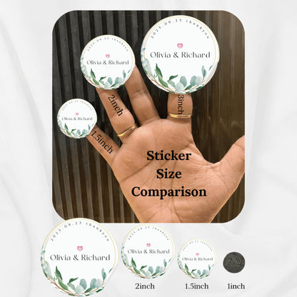 Simple Elegant Theme Sticker Design | Minimal Luxury Custom Logo Sticker | Wedding Favor, Business Packaging Label