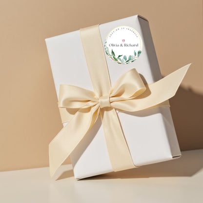 Simple Elegant Theme Sticker Design | Minimal Luxury Custom Logo Sticker | Wedding Favor, Business Packaging Label