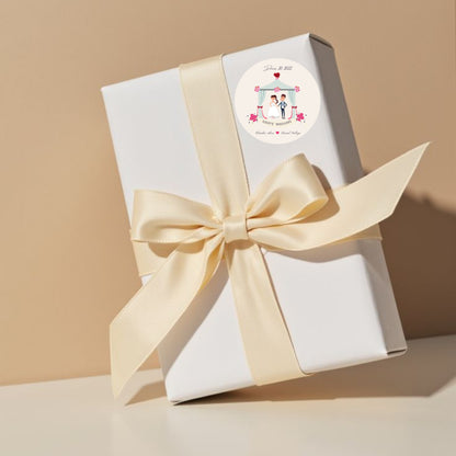 Elegant Creative Wedding Sticker Design | Luxury Custom Wedding Logo Sticker | Bridal Favor & Premium Packaging Label