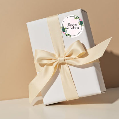 Elegant Floral Theme Sticker Design | Luxury Botanical Custom Logo Sticker | Wedding Favor, Business Packaging Label