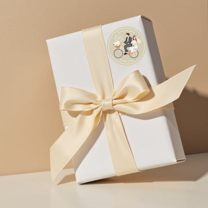 Elegant Simple Wedding Sticker Design | Luxury Custom Wedding Logo Sticker | Bridal Favor & Premium Packaging Label