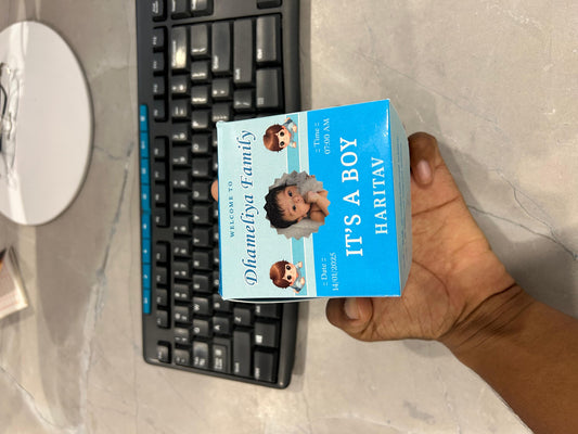 Baby Born Return Gift Sweet Box – Newborn Celebration Favor For Baby Boy